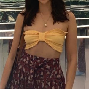 Posse Yellow Bandeu Top